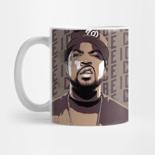 Ice cube rapper vintage, brown poster vector Mug